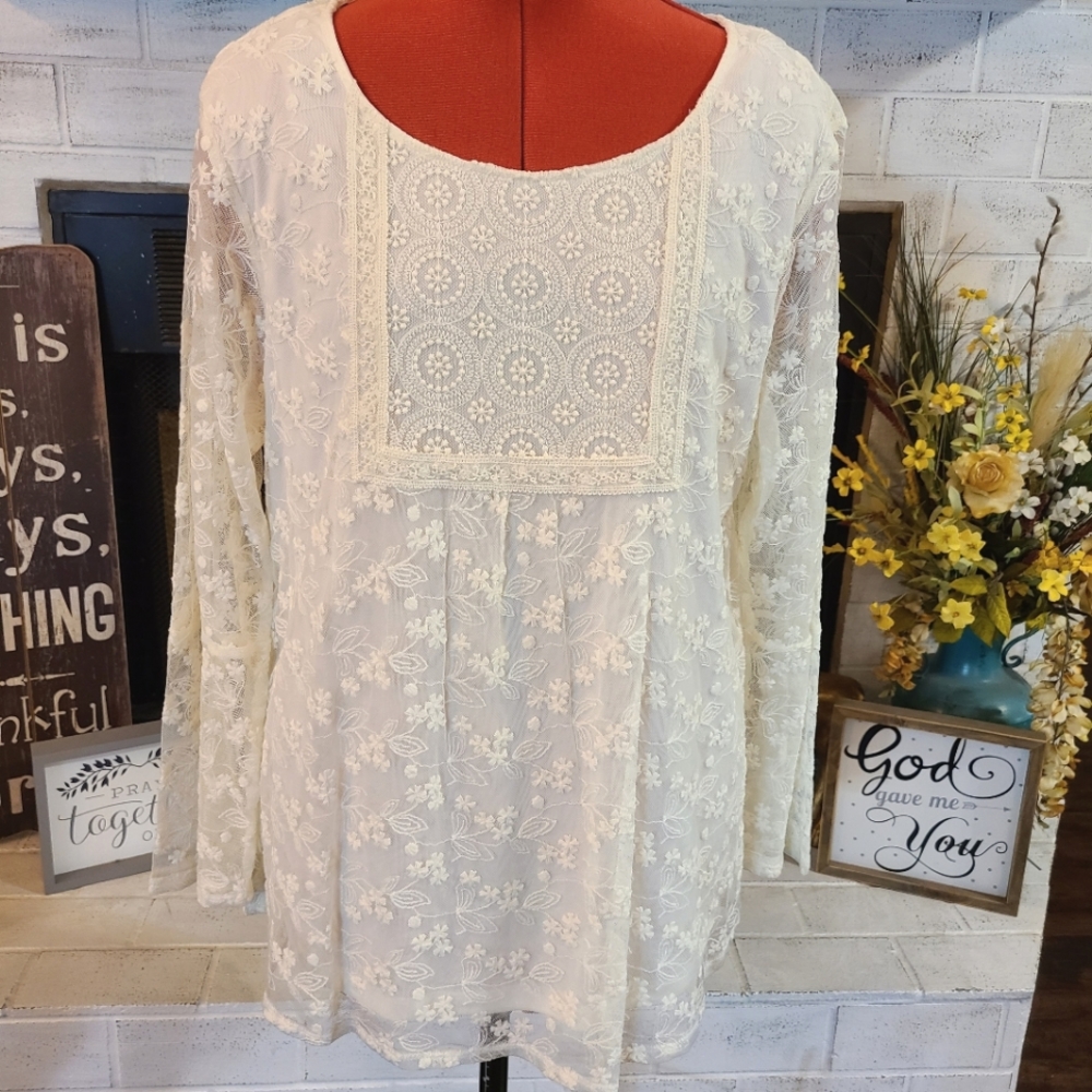 Indigo Soul Lace Blouse